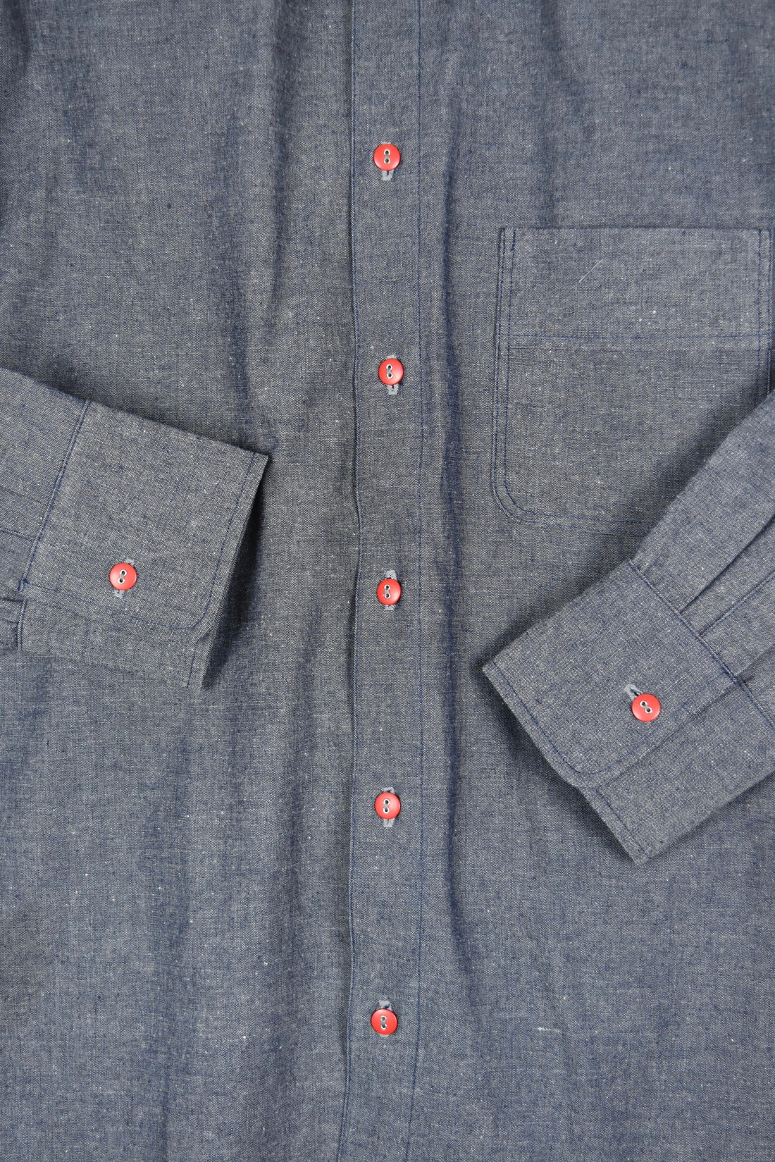 ARDEN BUTTON COLLARED SHIRT (Gray Indigo Chambray)