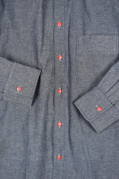 ARDEN BUTTON COLLARED SHIRT (Gray Indigo Chambray)