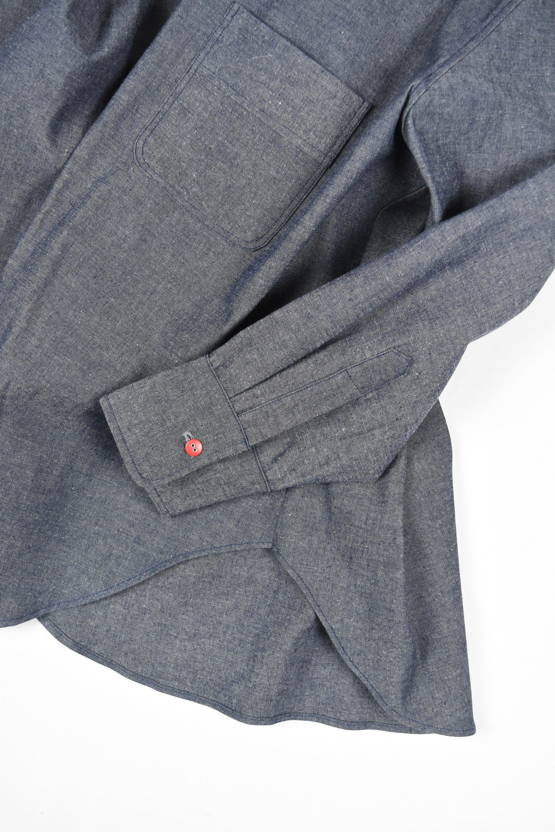 ARDEN BUTTON COLLARED SHIRT (Gray Indigo Chambray)