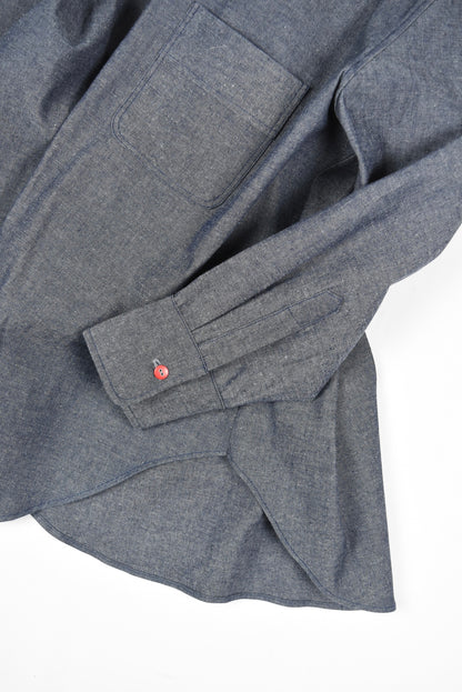 ARDEN BUTTON COLLARED SHIRT (Gray Indigo Chambray)
