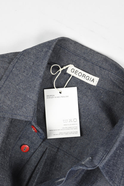 ARDEN BUTTON COLLARED SHIRT (Gray Indigo Chambray)