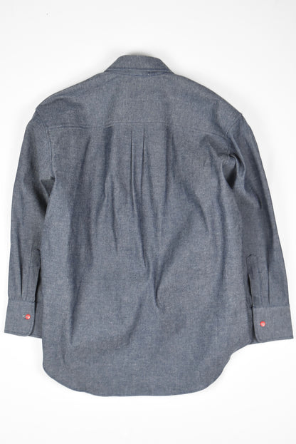 ARDEN BUTTON COLLARED SHIRT (Gray Indigo Chambray)