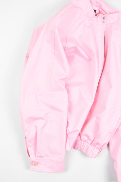 Cropped jacket with back flap