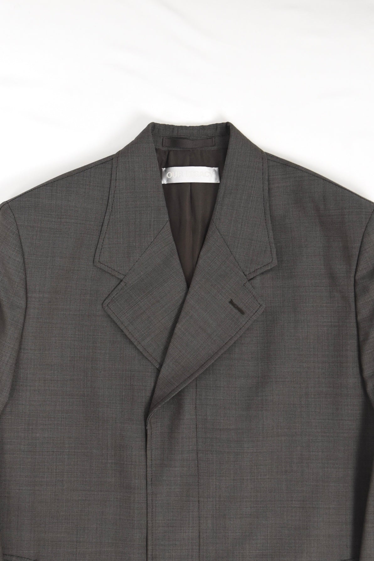 UNIFORM COAT [Grey Atom Check Wool]