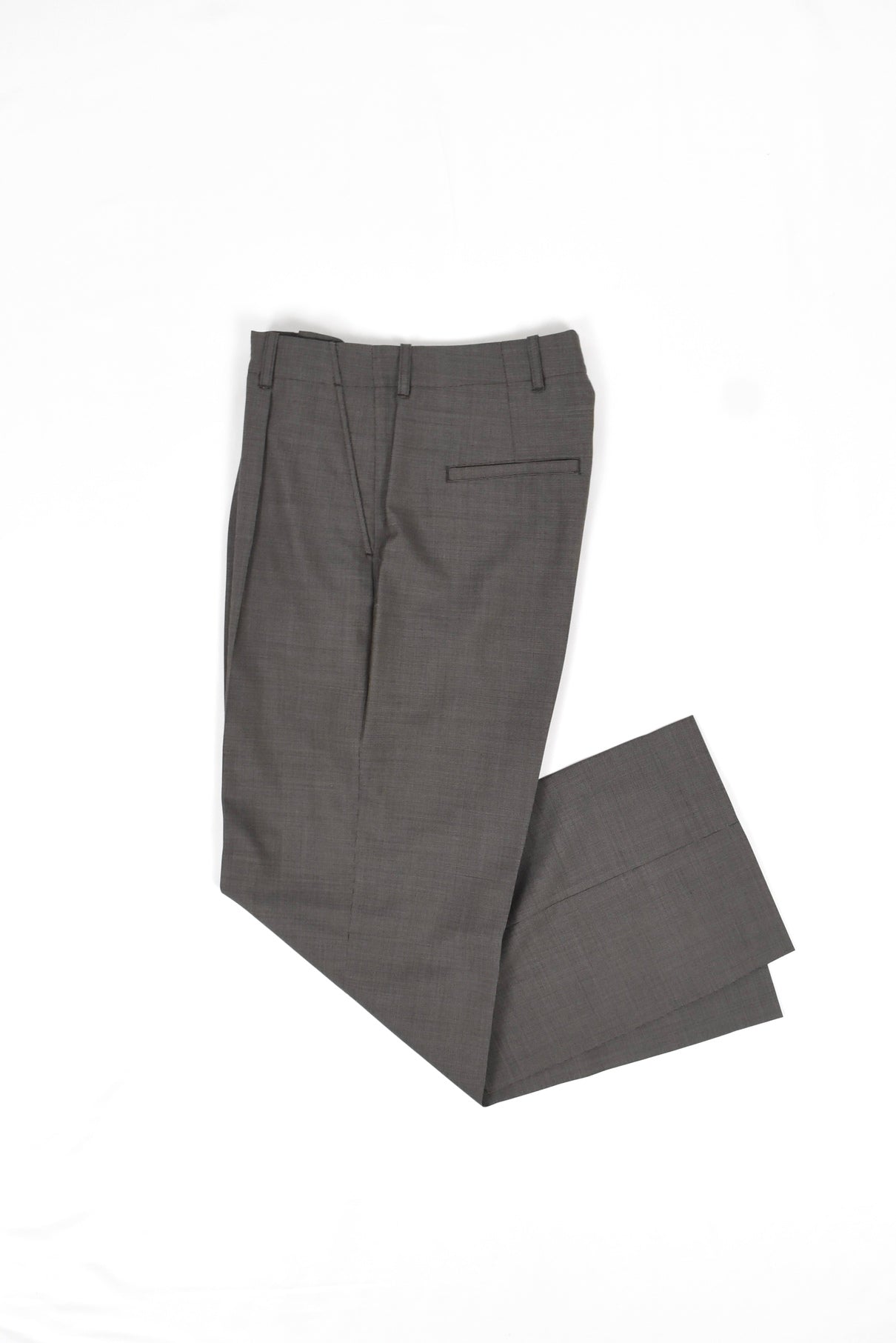 BORROWED CHINO [Grey Atom Check Wool]