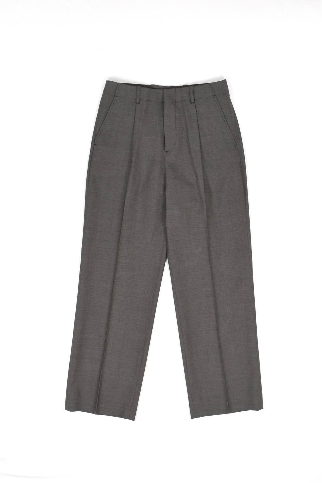 BORROWED CHINO [Grey Atom Check Wool]