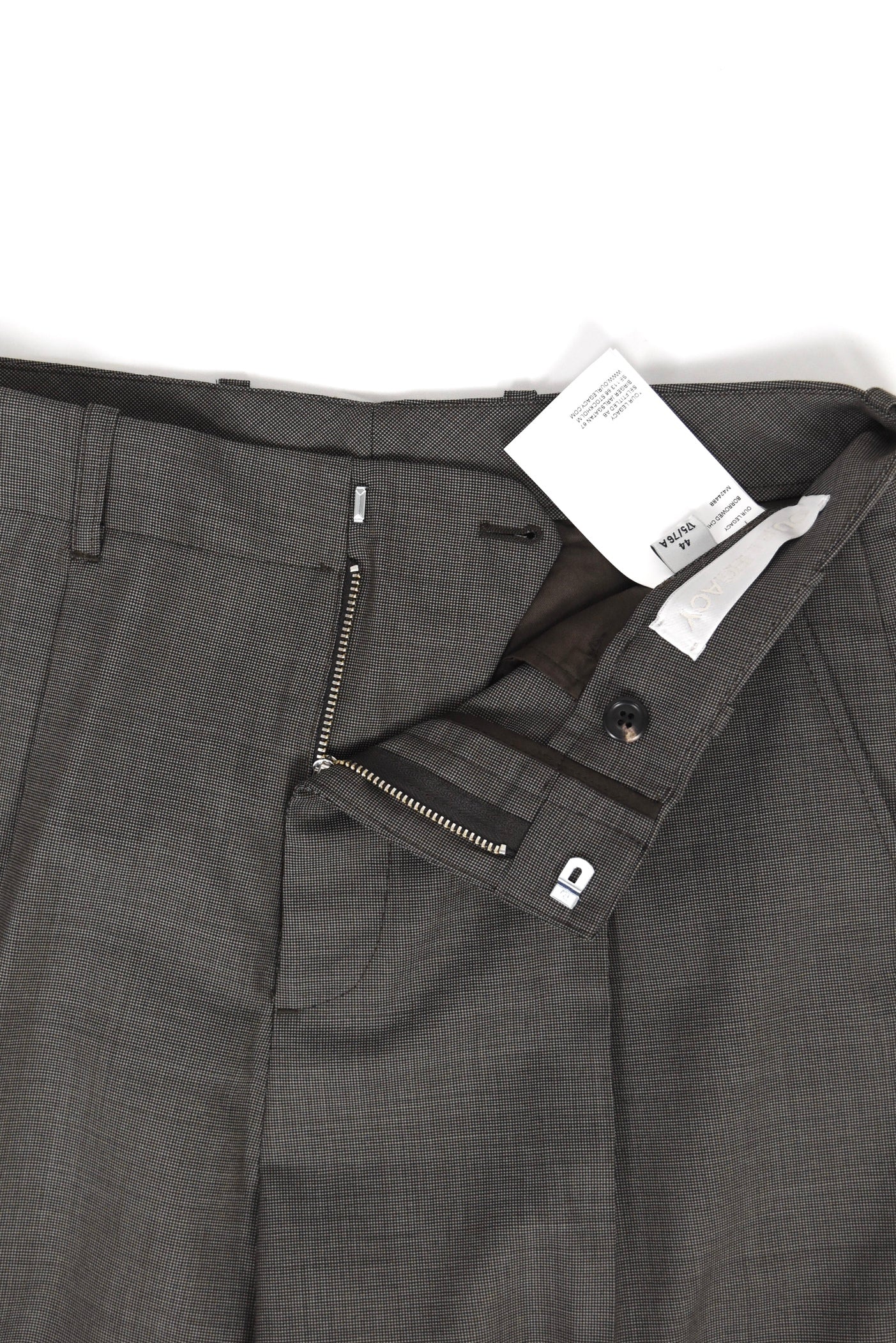 BORROWED CHINO [Grey Atom Check Wool]