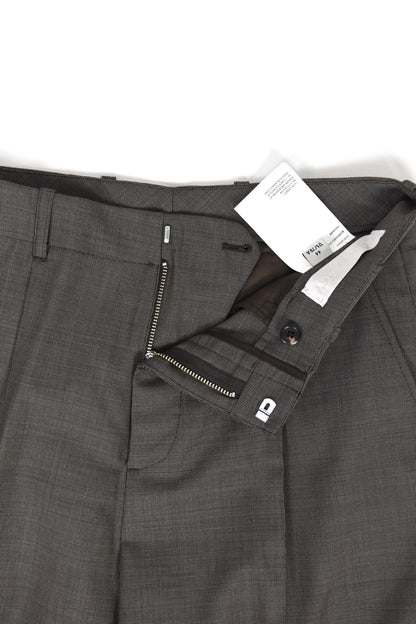 BORROWED CHINO [Grey Atom Check Wool]