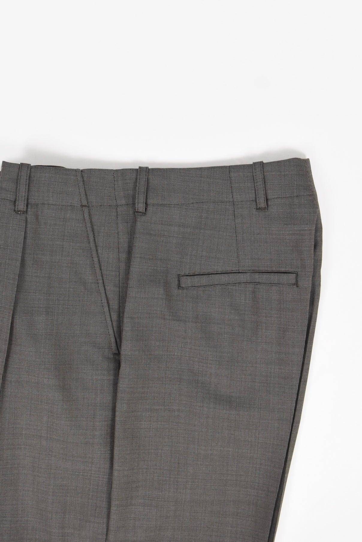 BORROWED CHINO [Grey Atom Check Wool]
