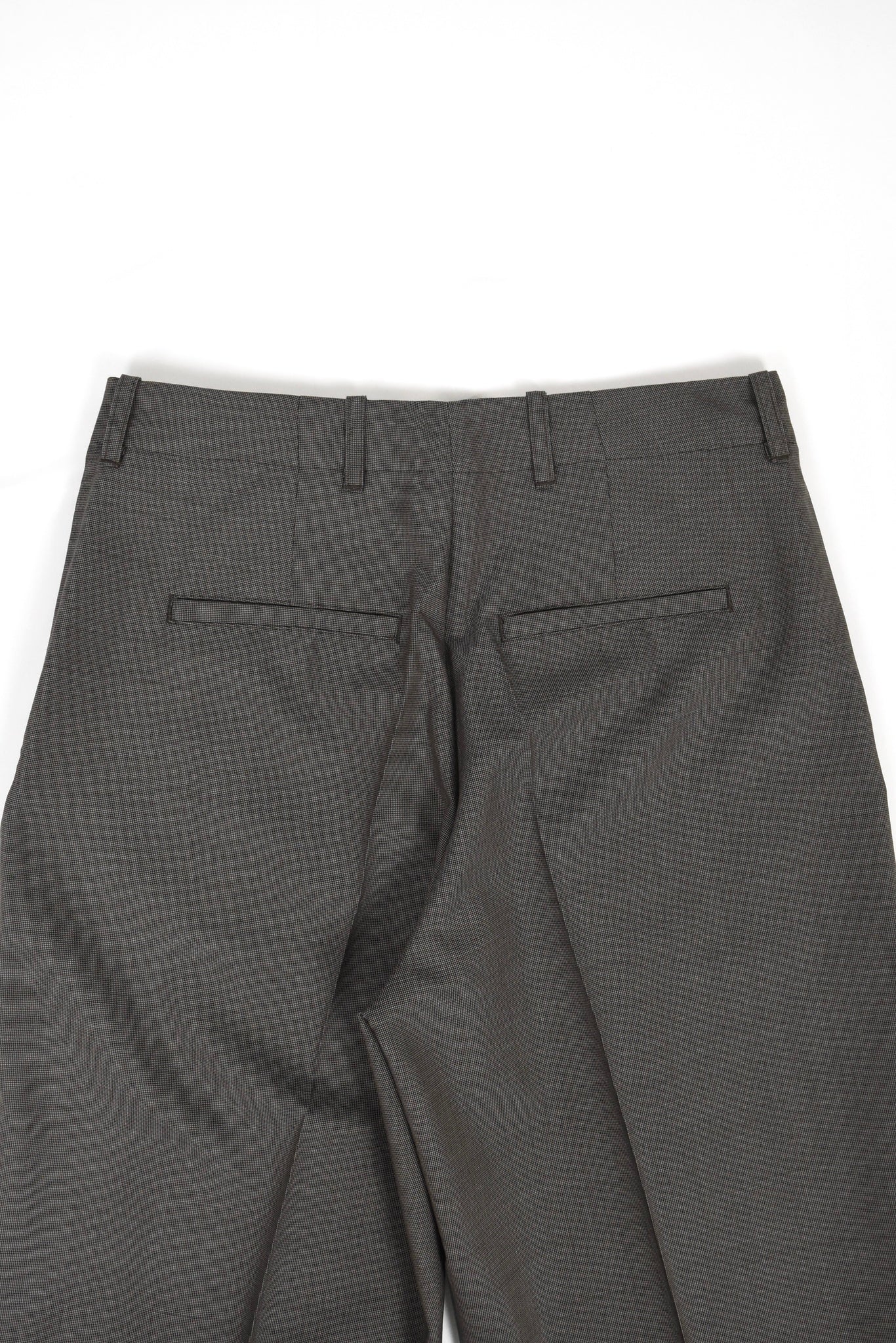 BORROWED CHINO [Grey Atom Check Wool]